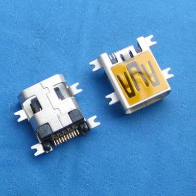 張家港miniUSB AB type 10pin female sink plate 2.10mm