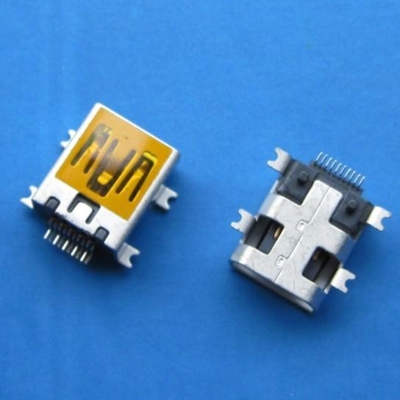 張家港miniUSB AB type 10pin Female (Soldering feet: SMT, Housing: SMT)
